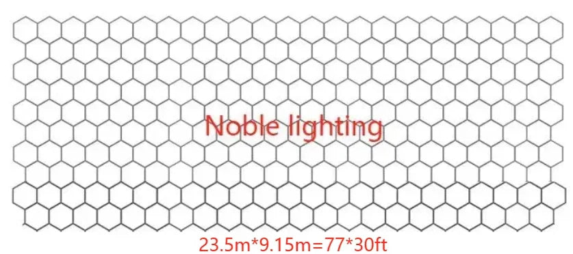 Honeycomb LED Car Detailing Ceiling Light - Customized Hexagon Design for Showroom