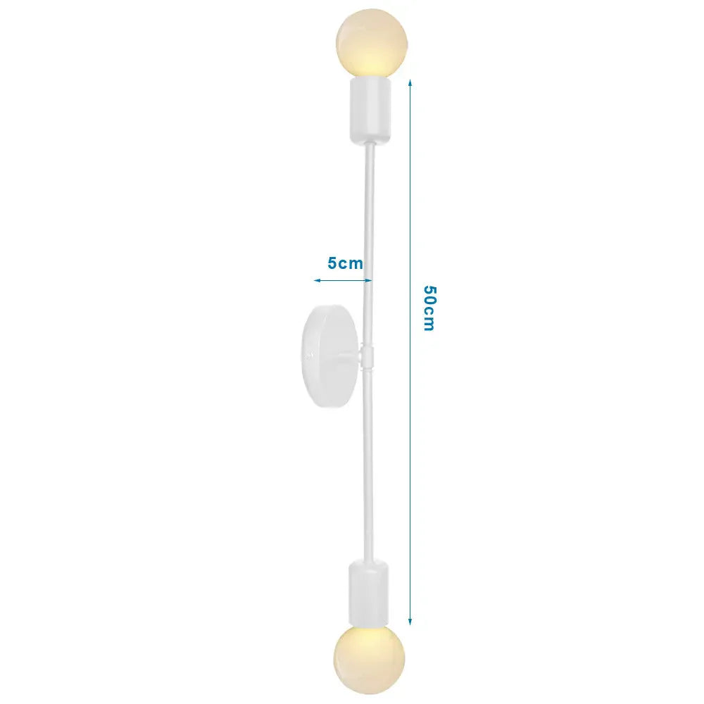 Industrial LED Wall Sconce Iron Bedside Lamp Retro Loft Indoor Lighting