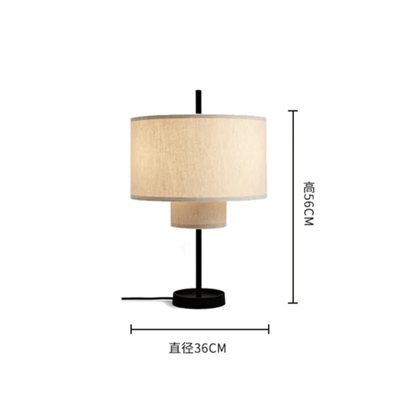 Margin Pendant Lamp Linen Lampshade for Living Room Bedroom Restaurant Hotel Loft
