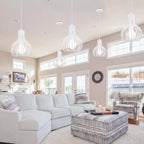 Industrial Cage LED Pendant Light for Modern Vintage Chandelier in Living Room