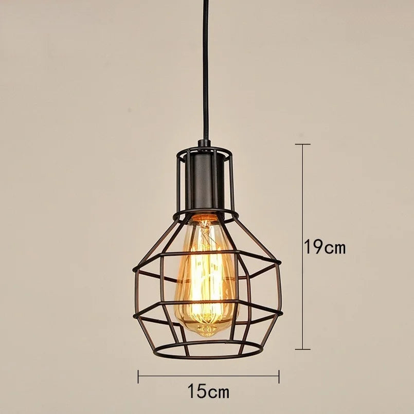 Retro Iron Art Pendant Light for Dining Room Kitchen Bedroom Bar