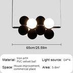 Abstracta Pendant Lamp: Stylish Designer Fabric Chandelier for Home, Office, and Dining Space