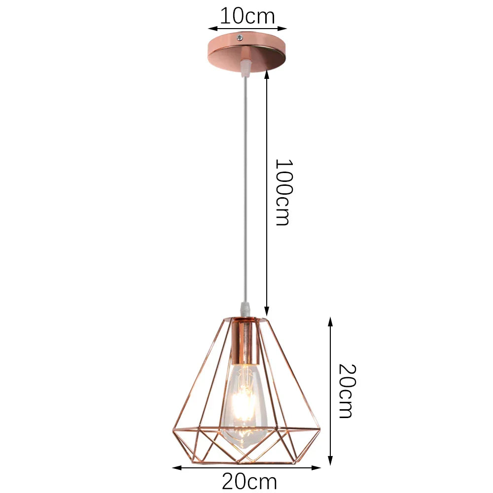 Industrial Retro Loft LED Pendant Light for Home Living Room Kitchen