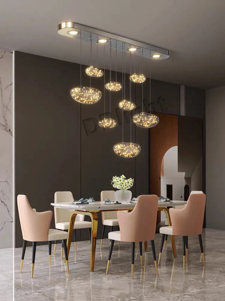 LED Drop Chandelier Lighting for Living & Dining Room Decor