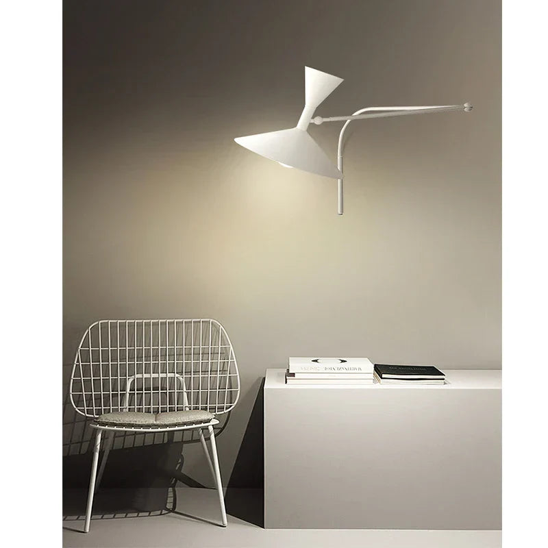 Rotating Horn Wall Lamp for Living Room Bedroom Sofa Bedside