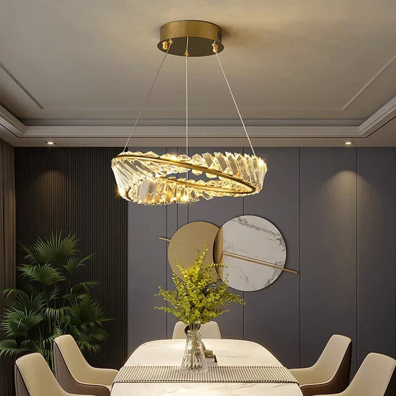 Crystal Chandelier: Luxury Pendant Lamp for Living Room and Bedroom