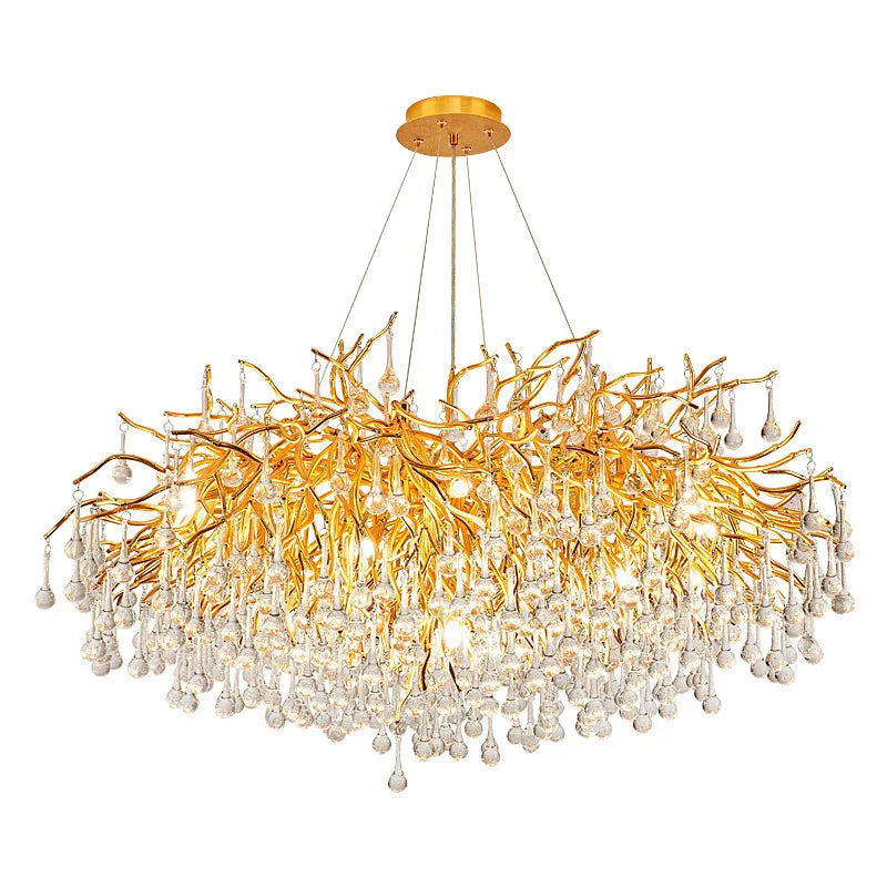 Crystal Chandelier: Modern LED Luxury for Living Room Decor & Lighting