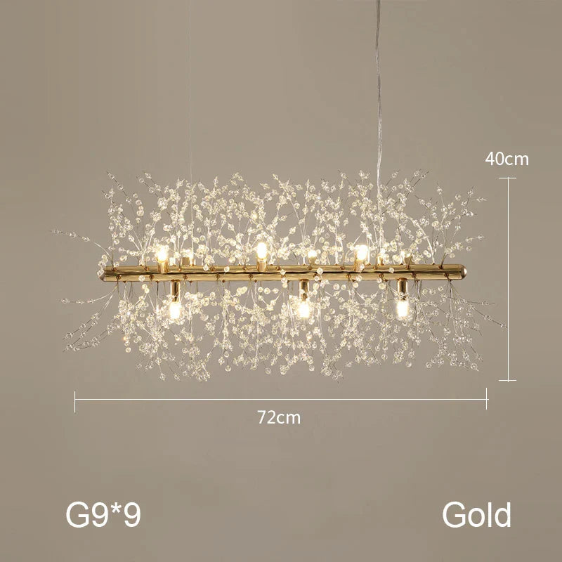 Dandelion Chandelier: Nordic Minimalist Wrought Iron LED Indoor Light for Living Room