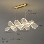 LED Flower Chandelier: Luxury Acrylic Pendant Lamp for Modern Living, Bedroom, Kitchen, Dining Room