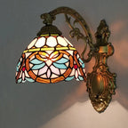 Tiffany Glass Wall Lamp Colorful Art Light for Living Room Bedroom Aesthetic Decor