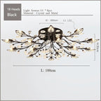 Crystal Ceiling Chandelier LED Fixture Lights for Living Room Bedroom by Samsarah Lighting