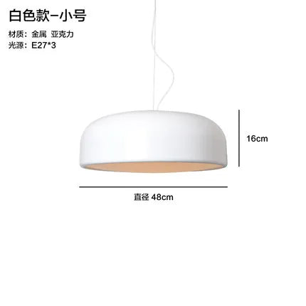 Glossy Black Round Nordic Pendant Light for Dining Room and Bar Decor