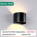 Outdoor Wall Light 10W Up Down Adjustable Angle for Corridor Garden Decor
