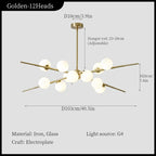 Nordic Style Molecular Branch Chandelier