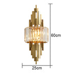 Luxury Crystal Wall Lamp for Living Room TV Bedroom Night Study Decoration