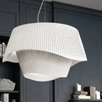 White Beige Fabric Chandeliers for Home Decor - Nordic Lighting Fixture
