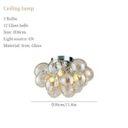 Glass Ball Chandelier: Modern Color Pendant Light for Living Room Decor