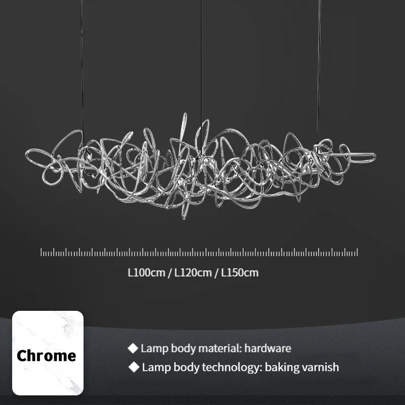 Nordic Art LED Chandelier: Modern Creative Pendant Lamp Light for Dining Table Room