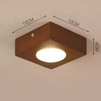 Nordic Wooden Ceiling Lamps - Acrylic LED Lighting for Home Decor