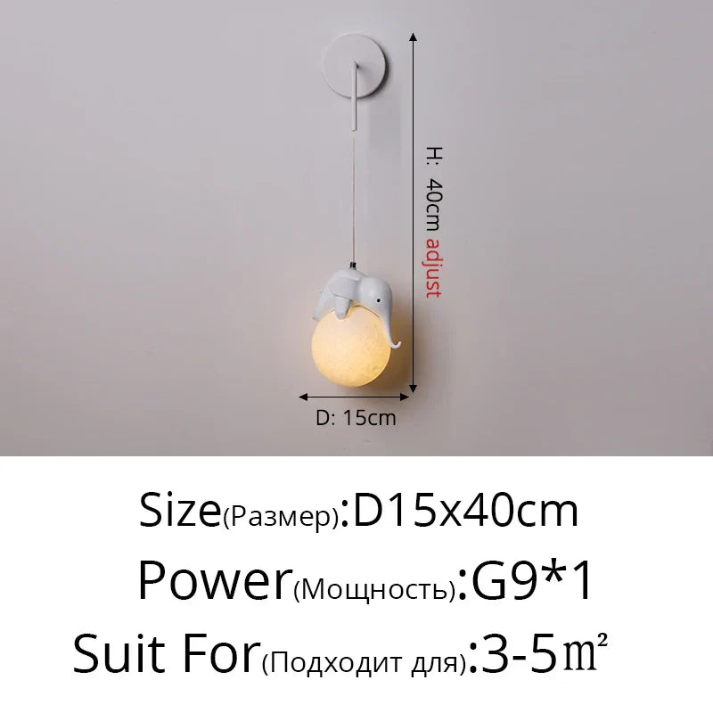 Bear Bedroom Wall Lamp: Modern Chandelier for Living Room, Study & Dining Room