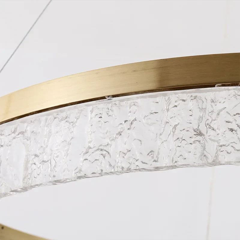 Crystal Chandelier Circular Pendant Light for Modern French Style Dining-Table Decor