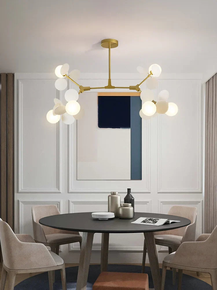 Modern Glass Ball Chandelier for Kids Room, Living Room Decor