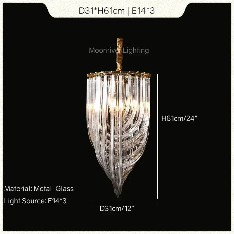 European Style Crystal Chandelier Pendant Light for Loft Living Room, BedRoom, Home Decor
