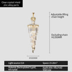 Crystal Chandelier: Modern Duplex Villa Hall Light Luxury Rotating Hollow Strip Crystal