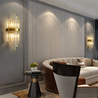Clear Crystal LED Wall Lamp Stainless Steel Sconces
