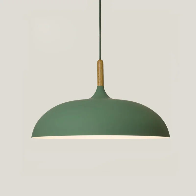 Minimalist Wooden & Aluminum Pendant Lamp for Living Room, Bedroom, Study & Corridor