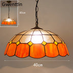 Diamond Square Stained Glass Pendant Light for Home Decor and Lighting