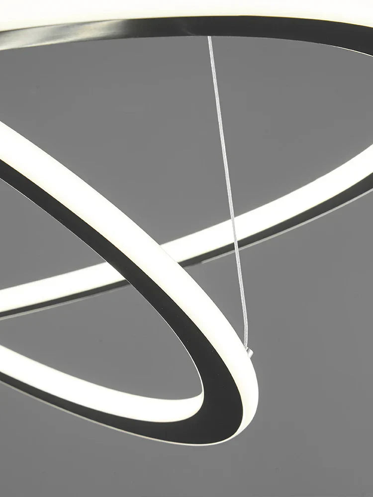 Nordic Circle Ring LED Chandelier: Minimalist Living Room Pendant Light
