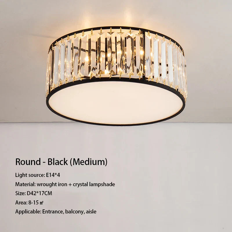 Luxury Crystal Ceiling Lights LED Chandeliers for Living Room Bedroom Lighting