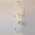 Modern Minimalist Porch Bedroom Lamp Creative Conical Small Chandelier