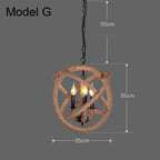 Industrial Rustic Pendant Lights Indoor Lamp for Living Dining Room Home Décor