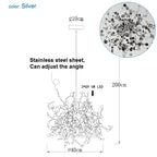 Stainless Steel Led Pendant Light for Dining Living Hotel Room_Hanging G9 Fixture