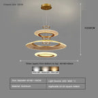 LED Ring Chandelier: Luxury Living Room Lighting Fixture