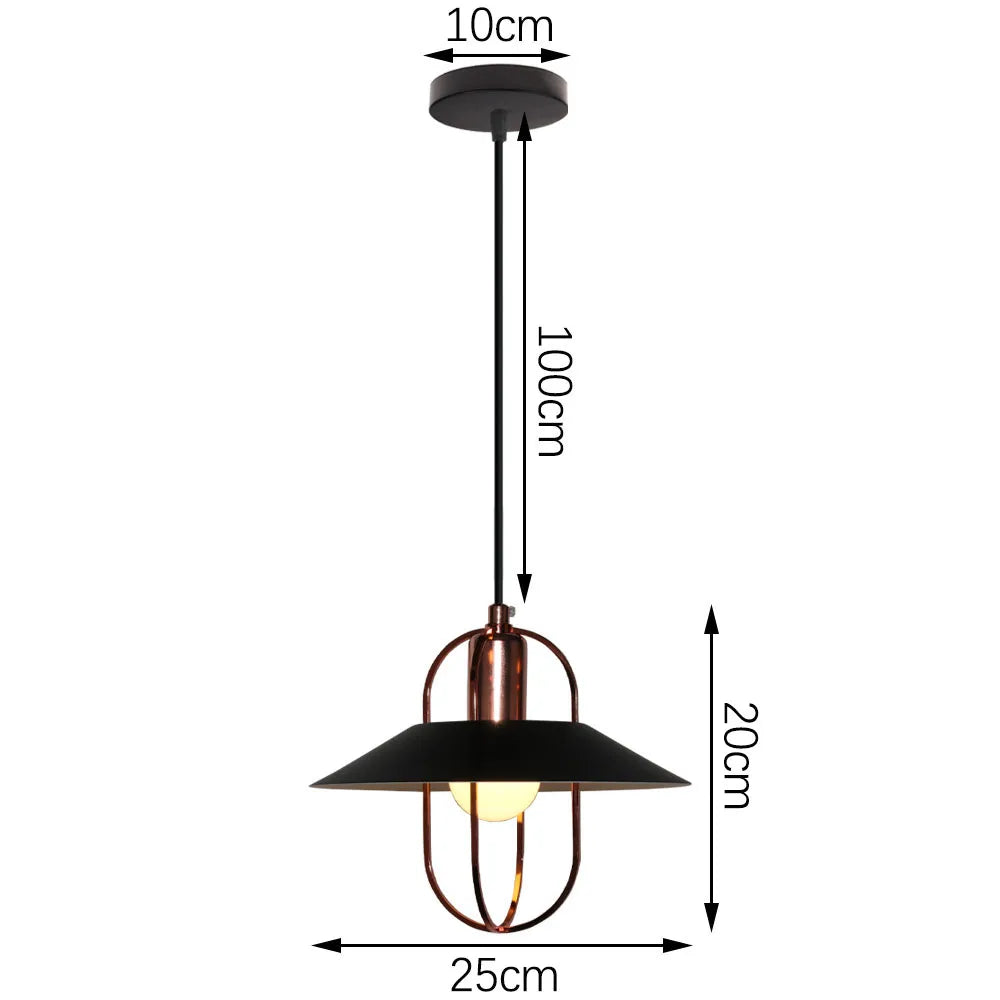 Iron Pendant Light for Dining Room, Kitchen, and Bedroom