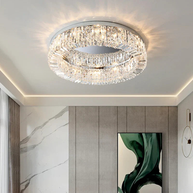 Elegant Gold Crystal Chandelier Ceiling Light for Luxury Home Decor