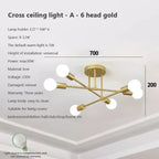 LED Ceiling Chandelier: Modern Light Fixture for Living Room, Bedroom, Hall - Indoor Home Decor