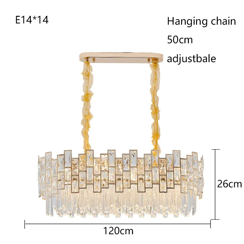 Modern Crystal Chandelier for High-End Living Room Decor Lighting