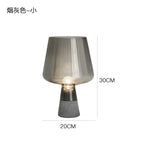 Nordic Concrete Table Lamp for Living Room Garden Bedroom Study Gray Glass Light