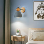 Wooden Wall Sconce Nordic Bedside Lamp E27 Modern LED Light for Home Indoor