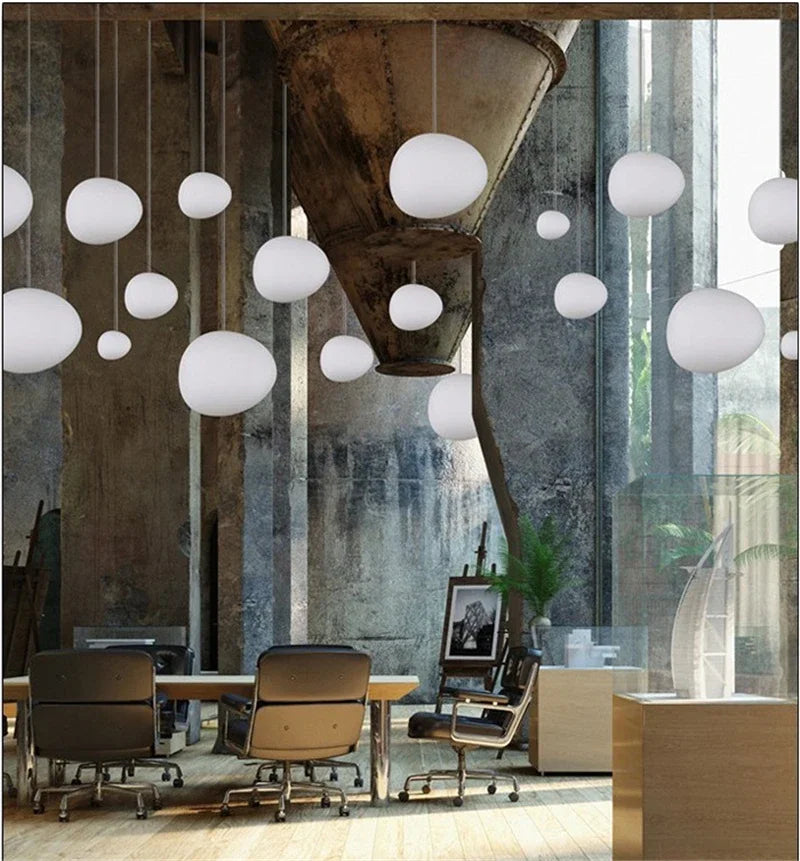 Gregg Glass Pendant Light: Stylish LED Hanging Lamp for Dining Kitchen LOFT.