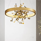 Modern Stainless Steel Ring Pendant Lighting for Home Decorución