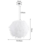 Feather Pendant LED Chandelier - Modern Bedroom Study Room Decoration