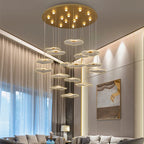 Lotus Leaf LED Pendant Chandelier for Staircase & Living Room Beauty