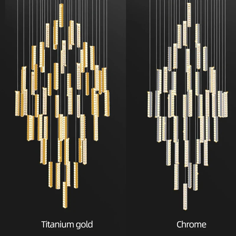 Modern Crystal Chandelier: Luxury Lighting for Living Room, Dining, Cafe, Staircase
