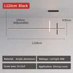 Minimalist LED Pendant Lamps: Dimmable Creative Design for Dining Room, Bar Chandelier