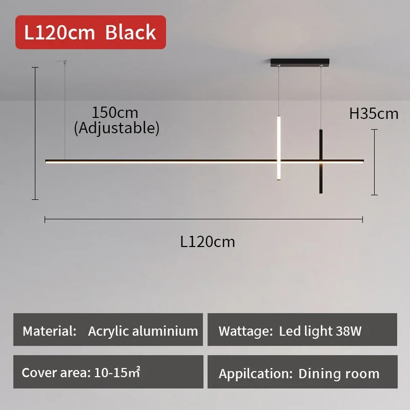 Minimalist LED Pendant Lamps: Dimmable Creative Design for Dining Room, Bar Chandelier